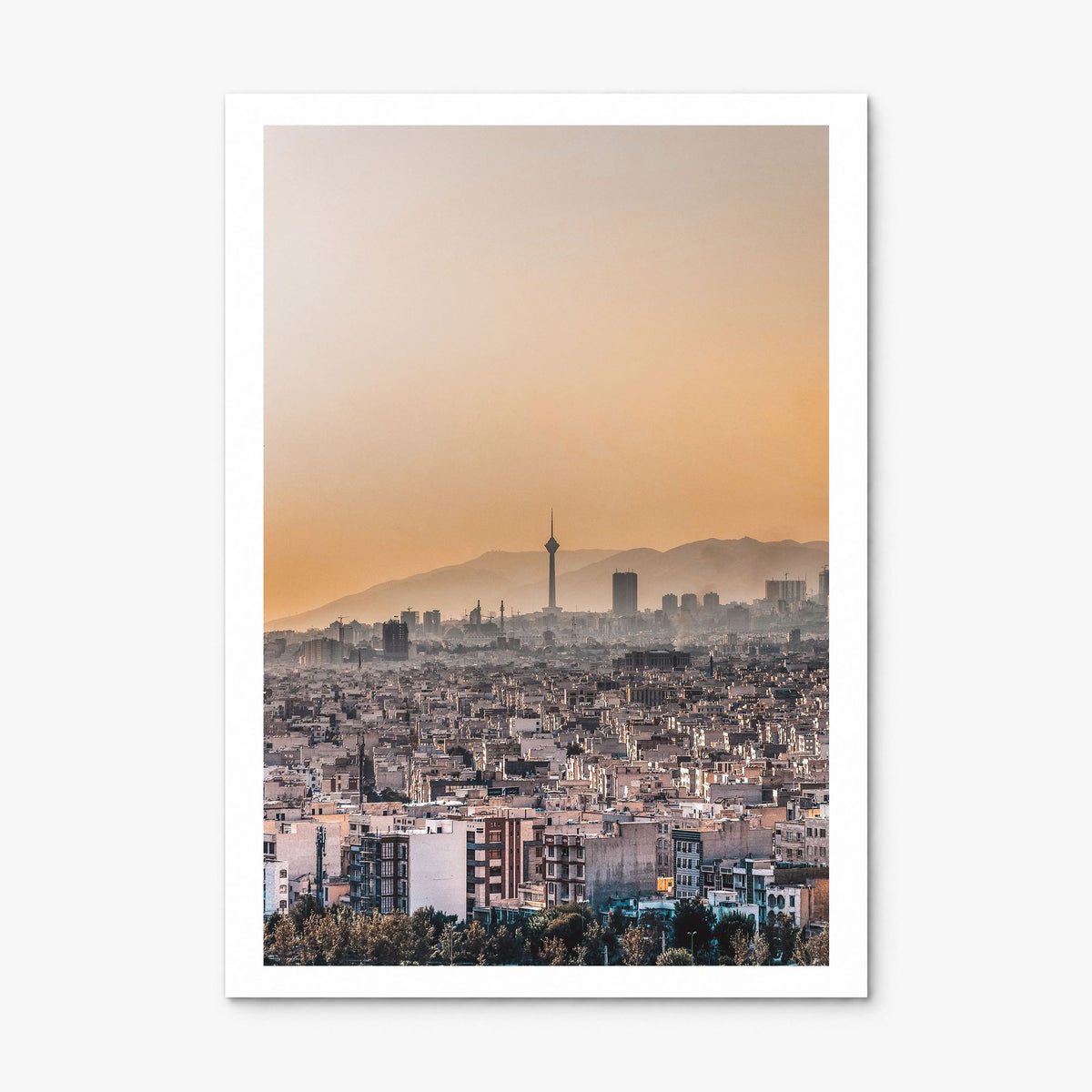 Tehran Photo Poster, print only (unframed), white border