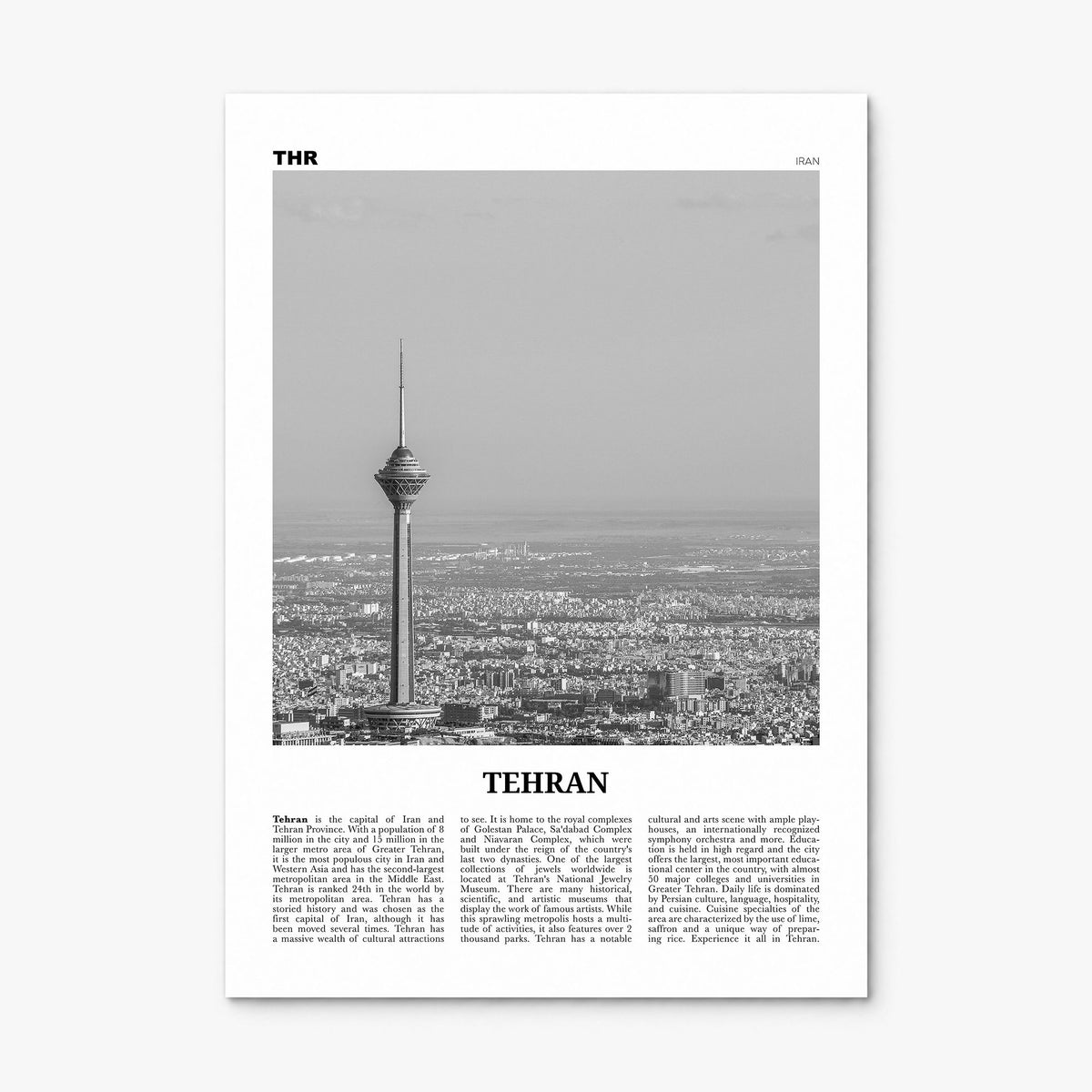 Tehran Newspaper Poster, print only (unframed)