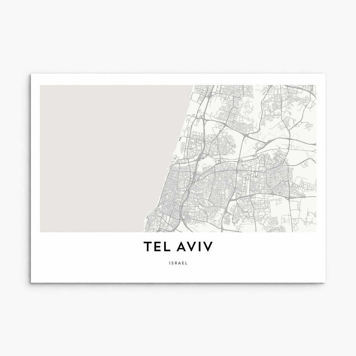Tel Aviv Map Poster, print only (unframed)