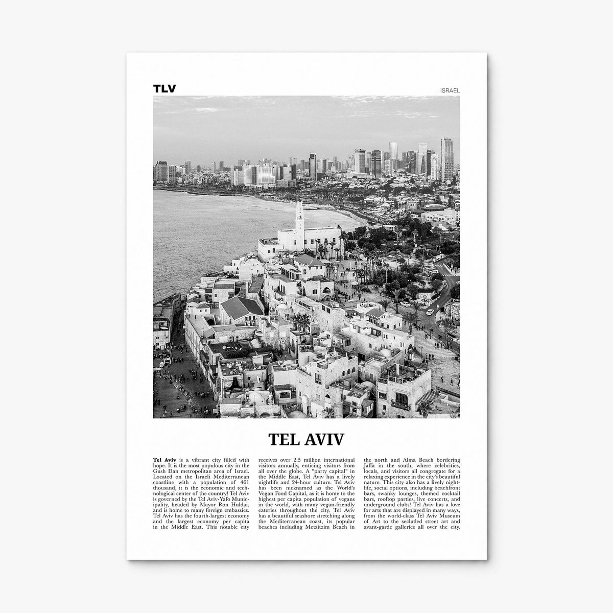 Tel Aviv Newspaper No 2 Poster, print only (unframed)