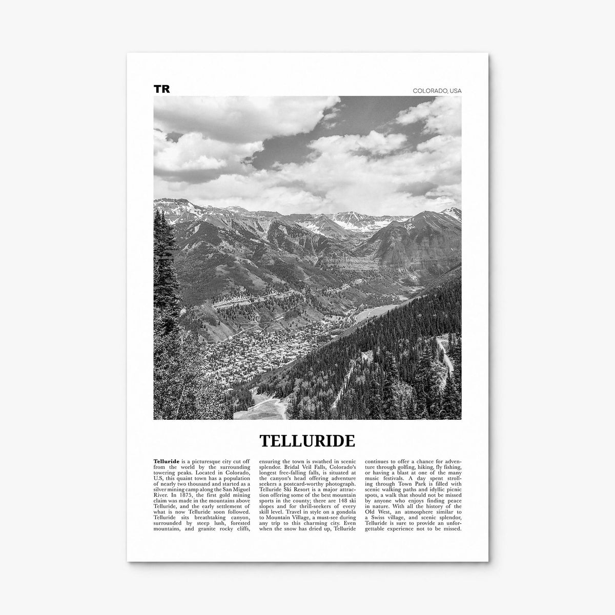 Telluride Newspaper No 1 Poster, print only (unframed)