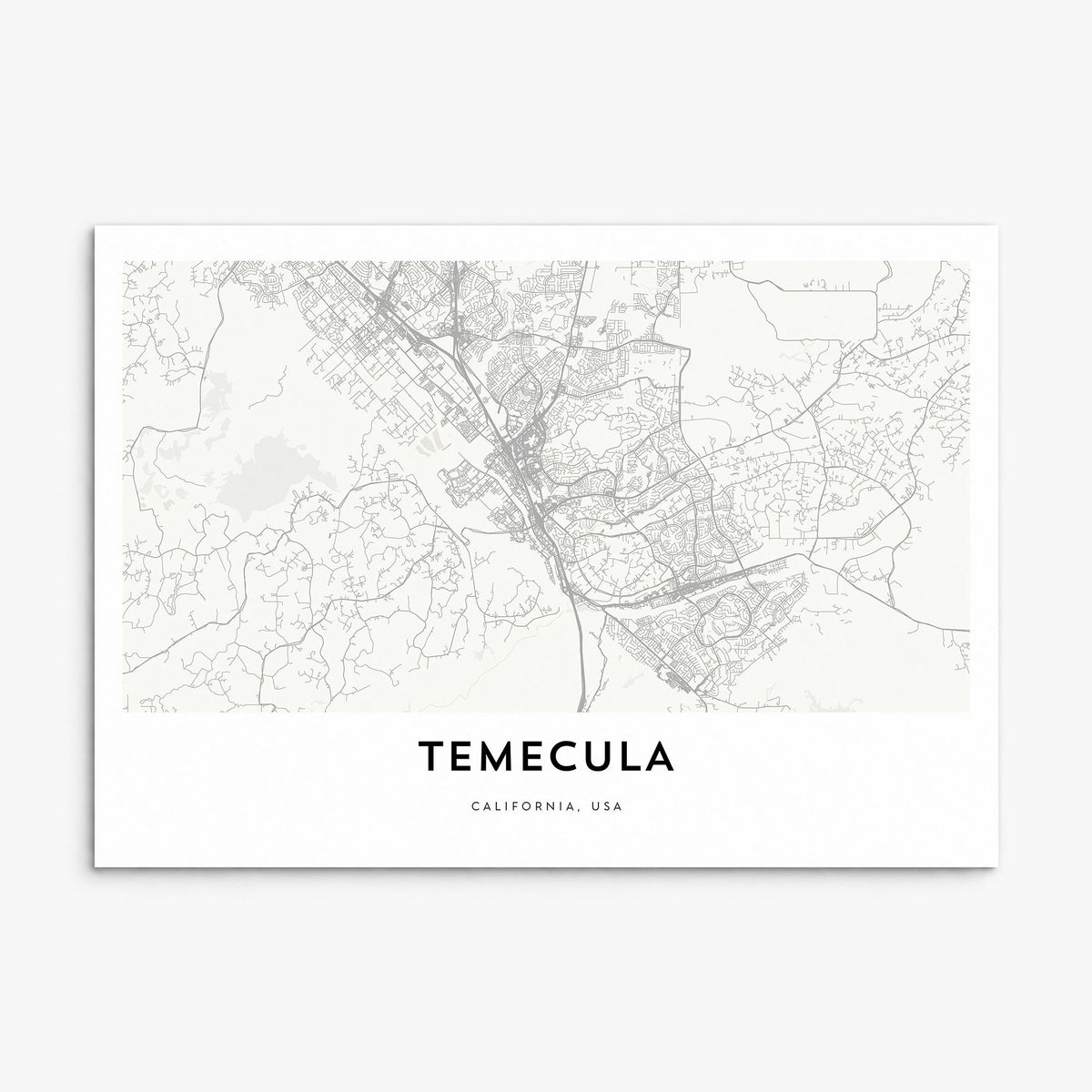 Temecula Map Poster, print only (unframed)