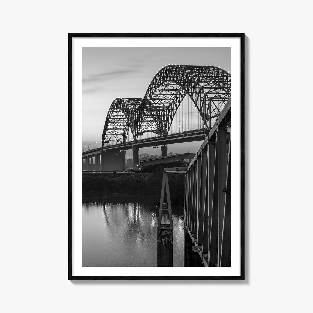 Tennessee no. 2 black & white photo poster of United States – vertical wall art, unframed print shown in interior mockup