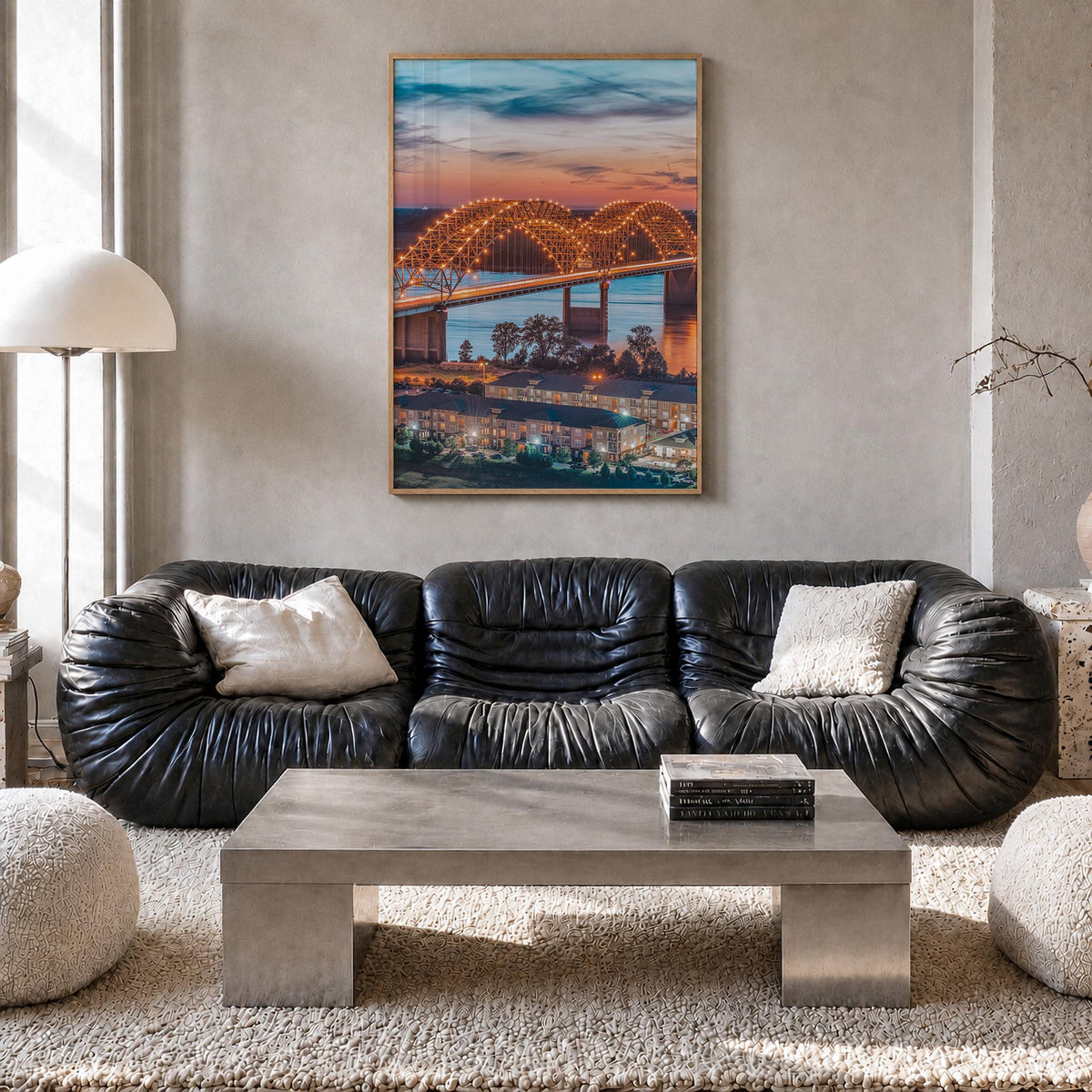 Tennessee no. 2 colorful photo poster of United States – vertical wall art in natural wood frame, hanging on wall