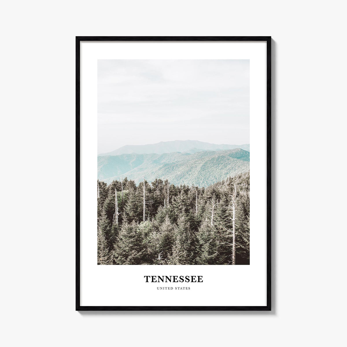 Tennessee no. 3 colorful classic poster of United States – vertical wall art, unframed print shown in interior mockup