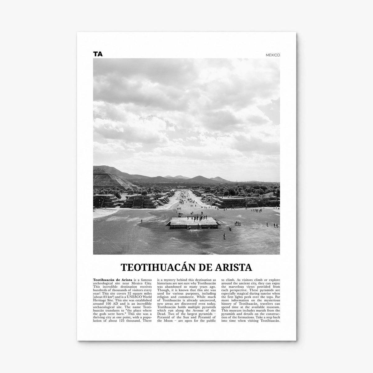 Teotihuacán de Arista Newspaper Poster, print only (unframed)