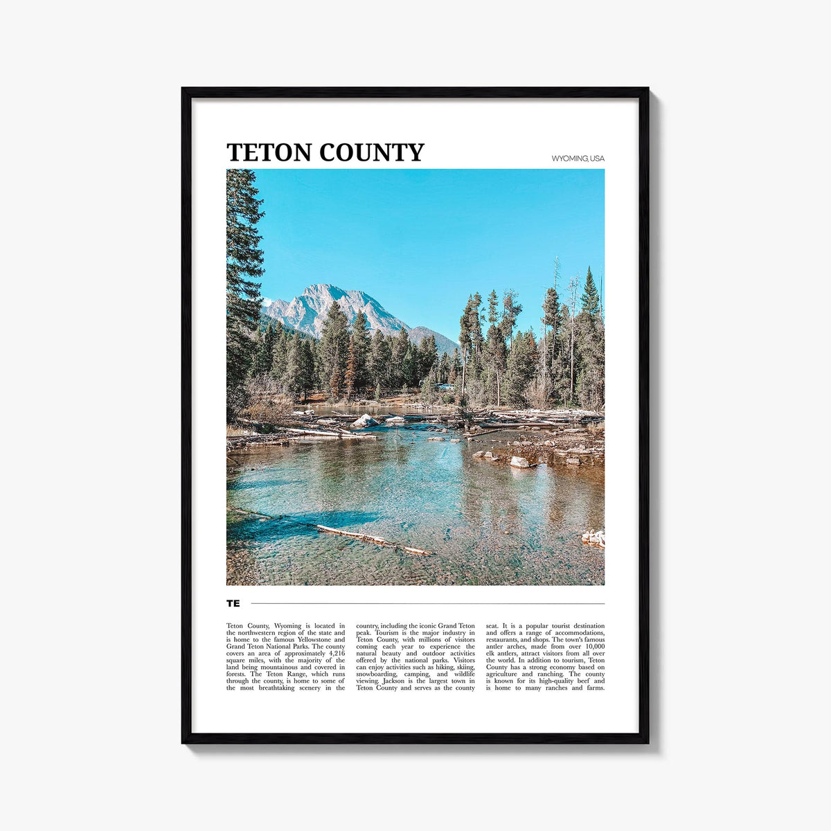 Teton County Travel Poster