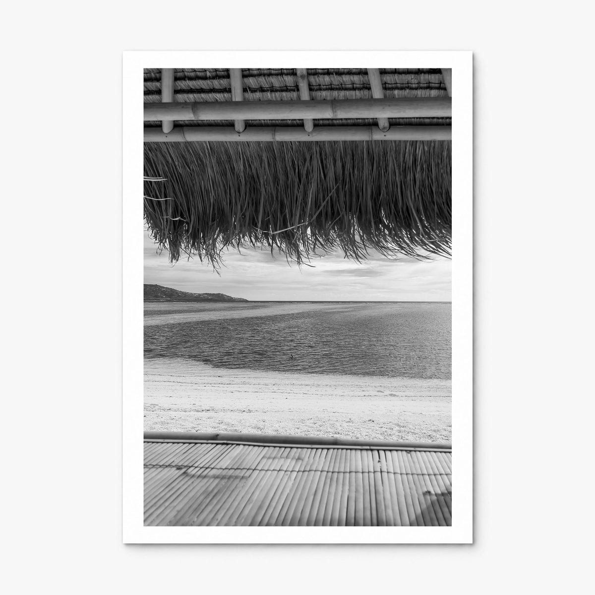 Thatched Hut Photo No 1 Poster, print only (unframed), white border