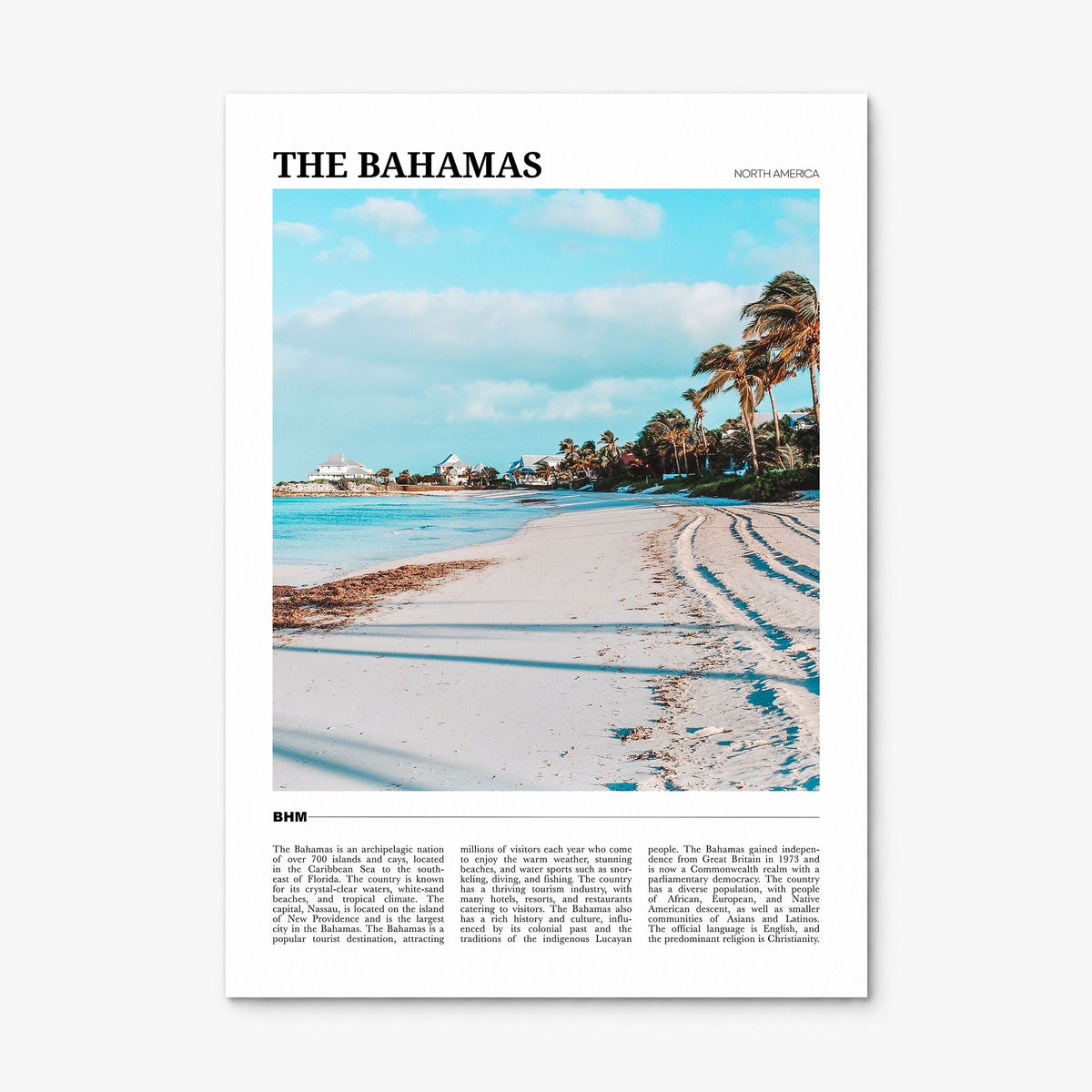 The Bahamas Travel Poster, print only (unframed)