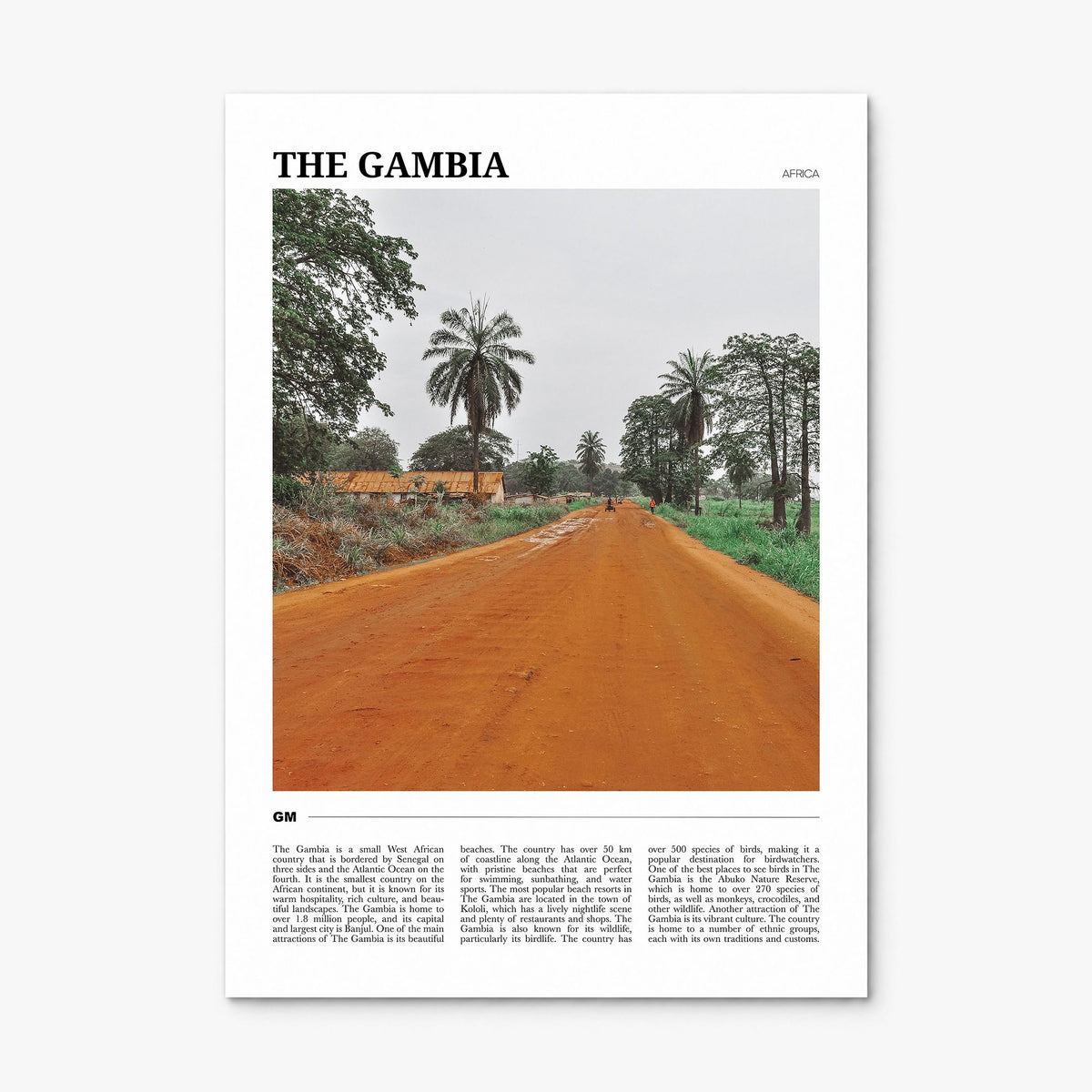 The Gambia Travel Poster, print only (unframed)