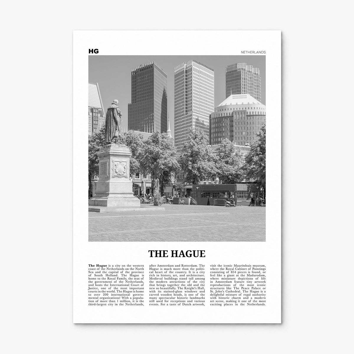 The Hague Newspaper Poster, print only (unframed)