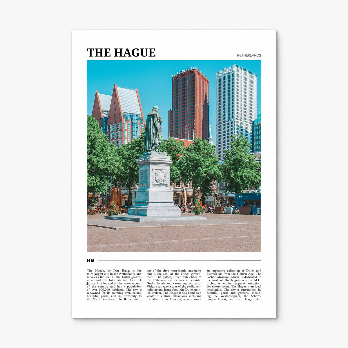 The Hague Travel Poster, print only (unframed)