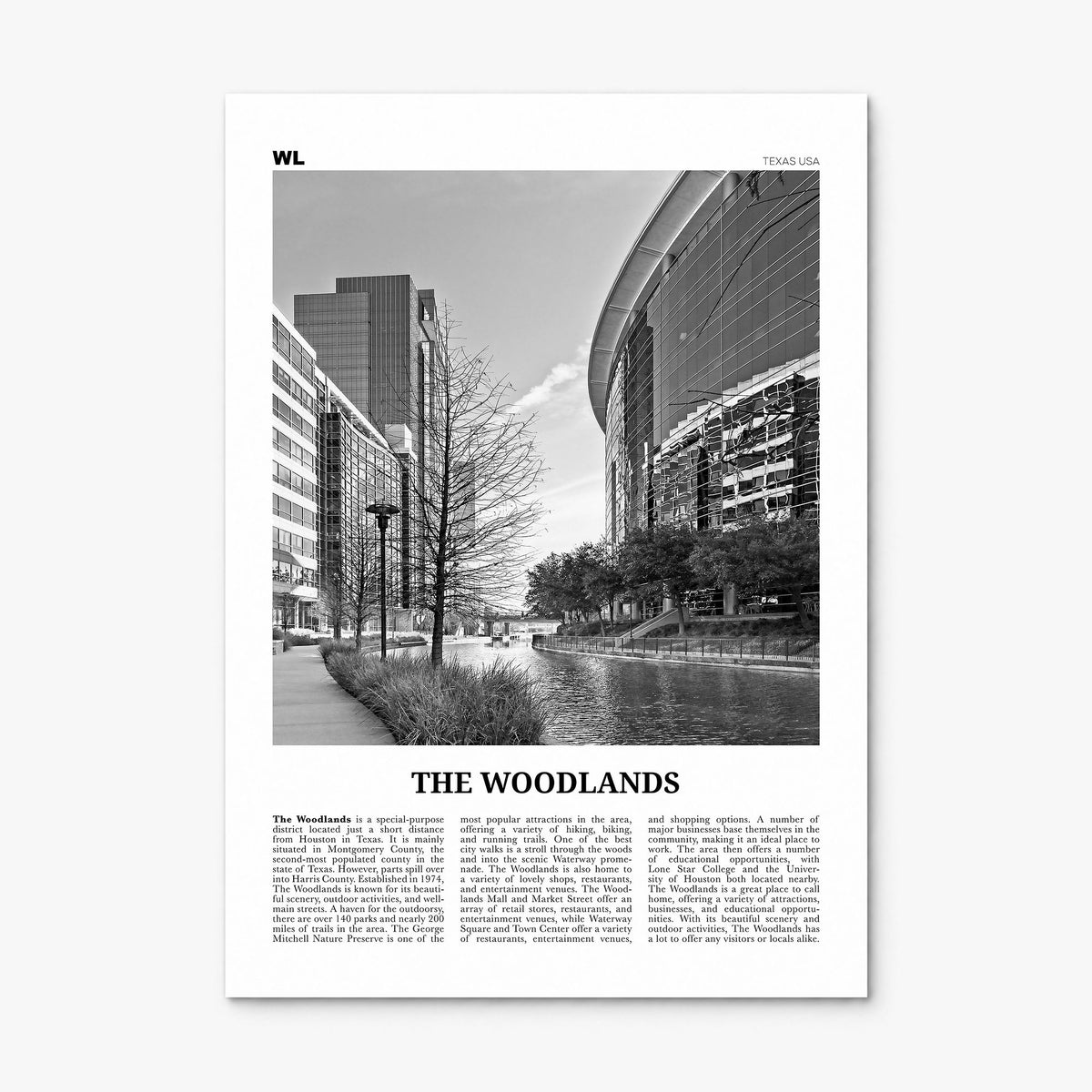 The Woodlands Newspaper Poster, print only (unframed)