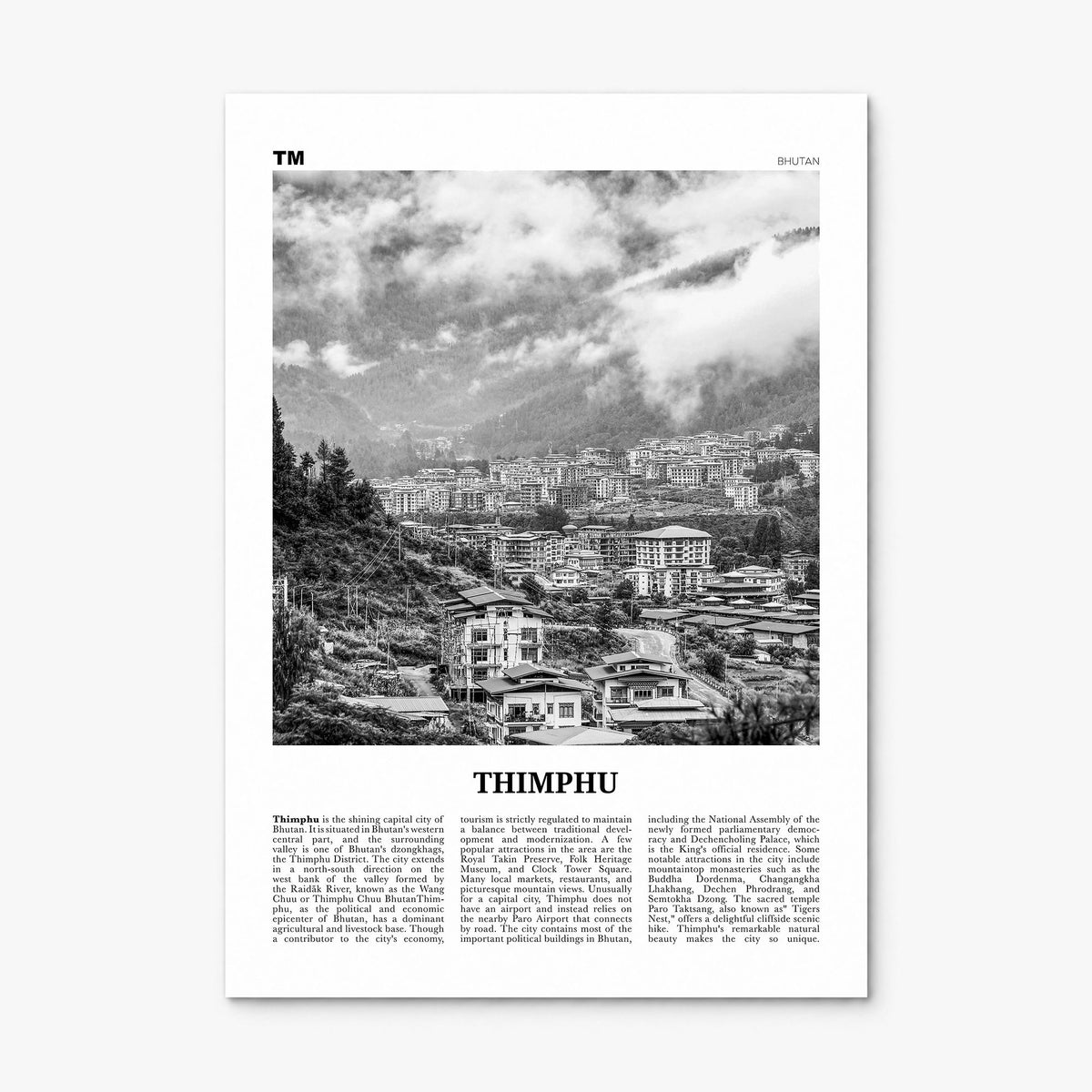 Thimphu Newspaper Poster, print only (unframed)