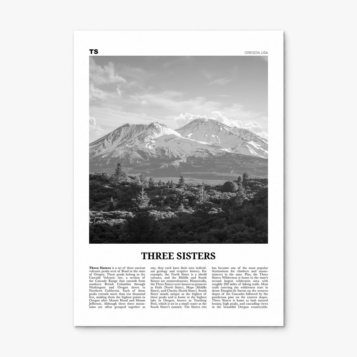 Three Sisters Newspaper Poster, print only (unframed)