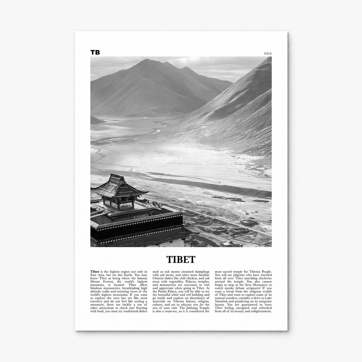 Tibet Newspaper Poster, print only (unframed)