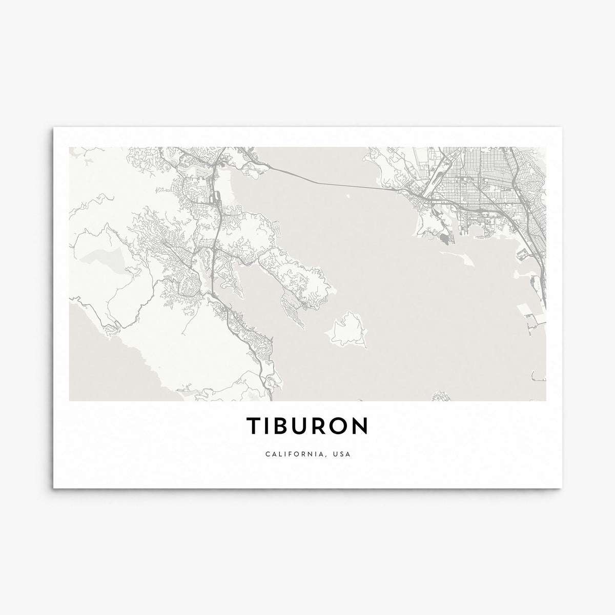 Tiburon Map Poster, print only (unframed)