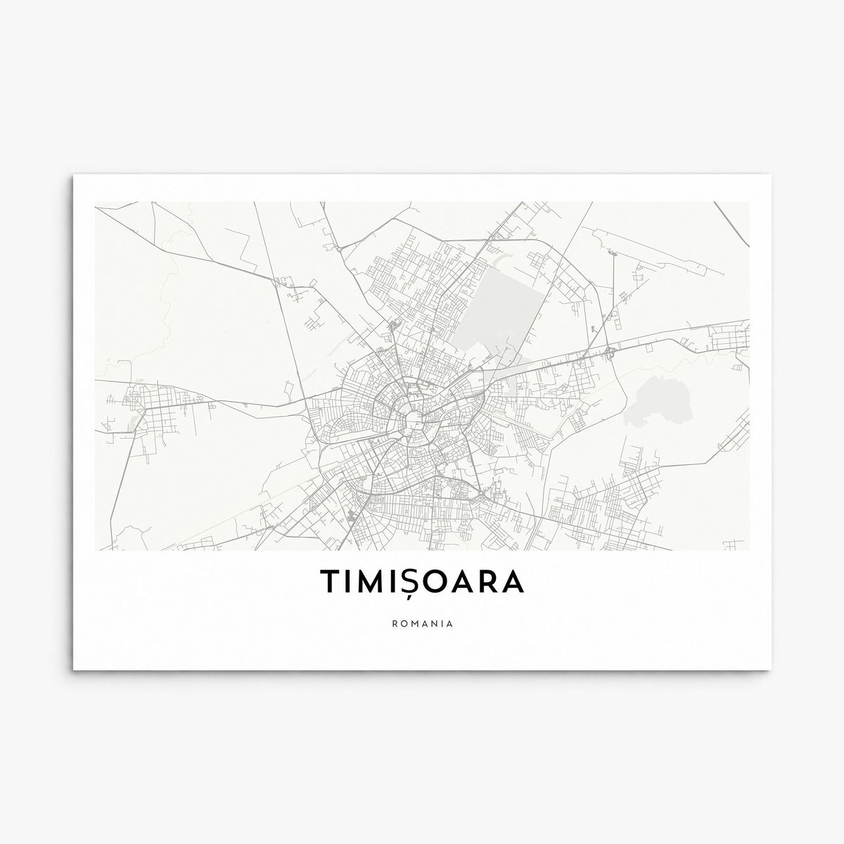 Timișoara Map Poster, print only (unframed)