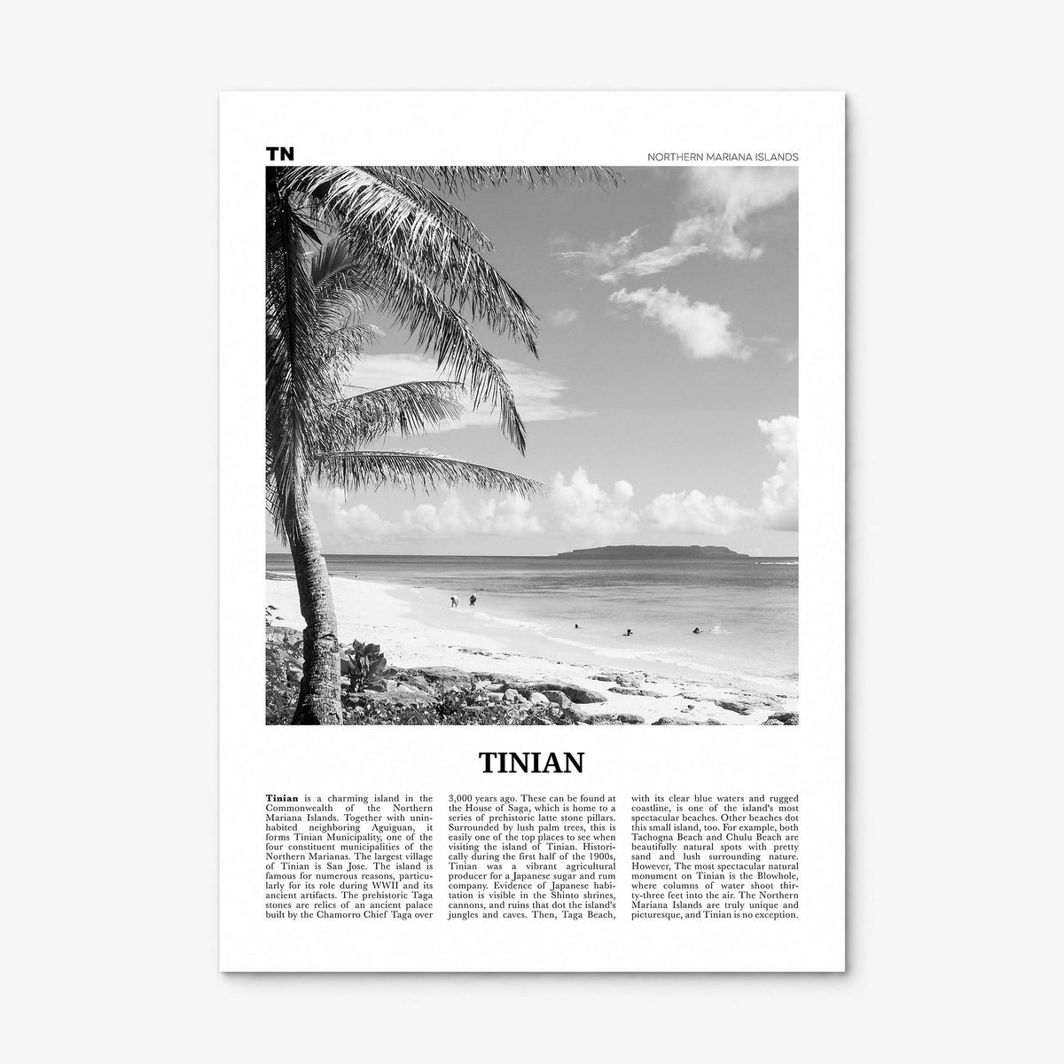 Tinian Newspaper Poster, print only (unframed)