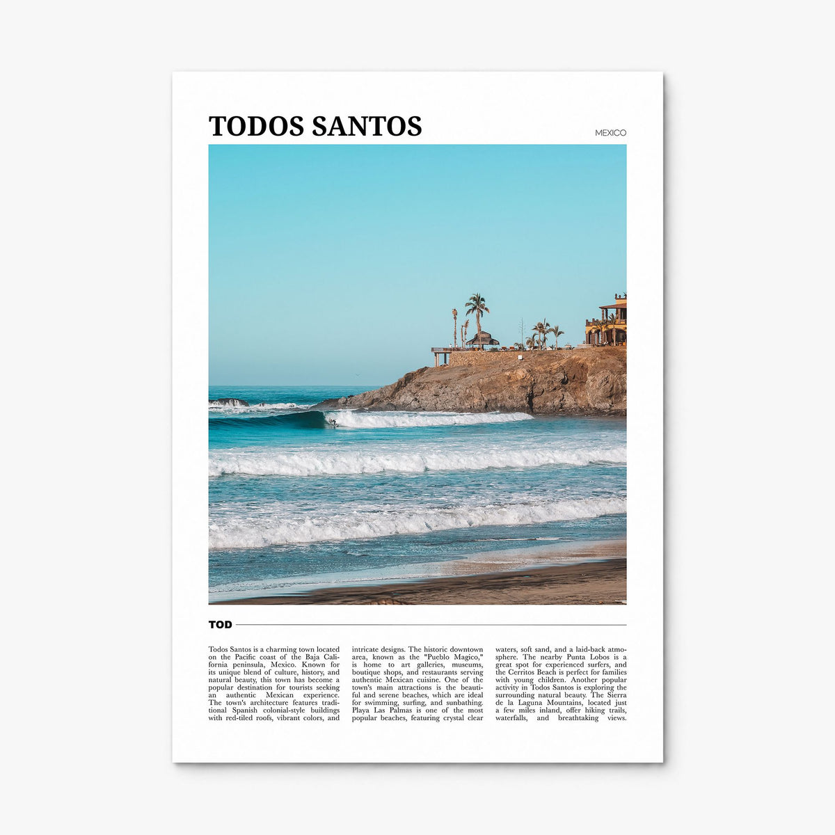 Todos Santos Travel Poster, print only (unframed)