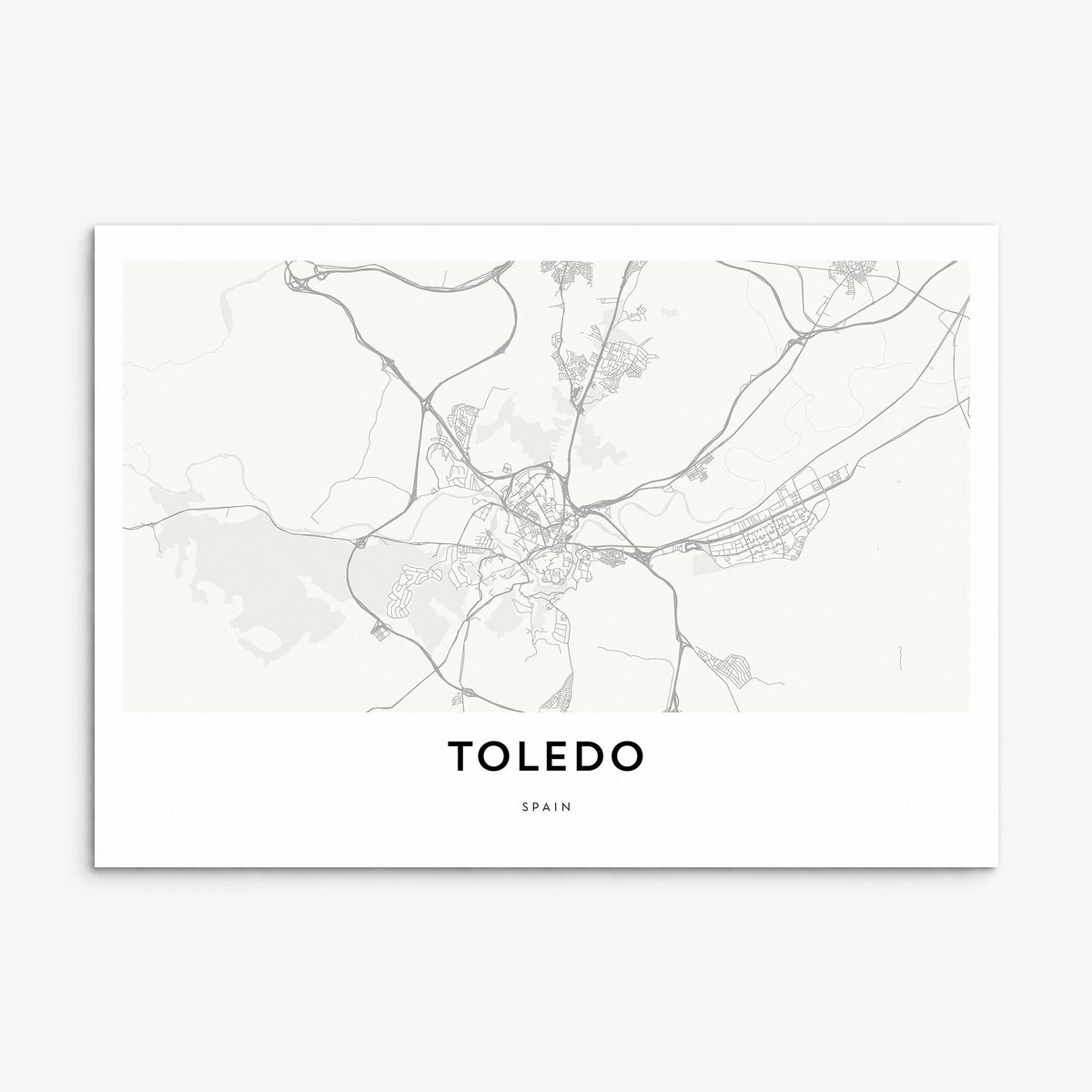 Toledo, Spain Map Poster, print only (unframed)