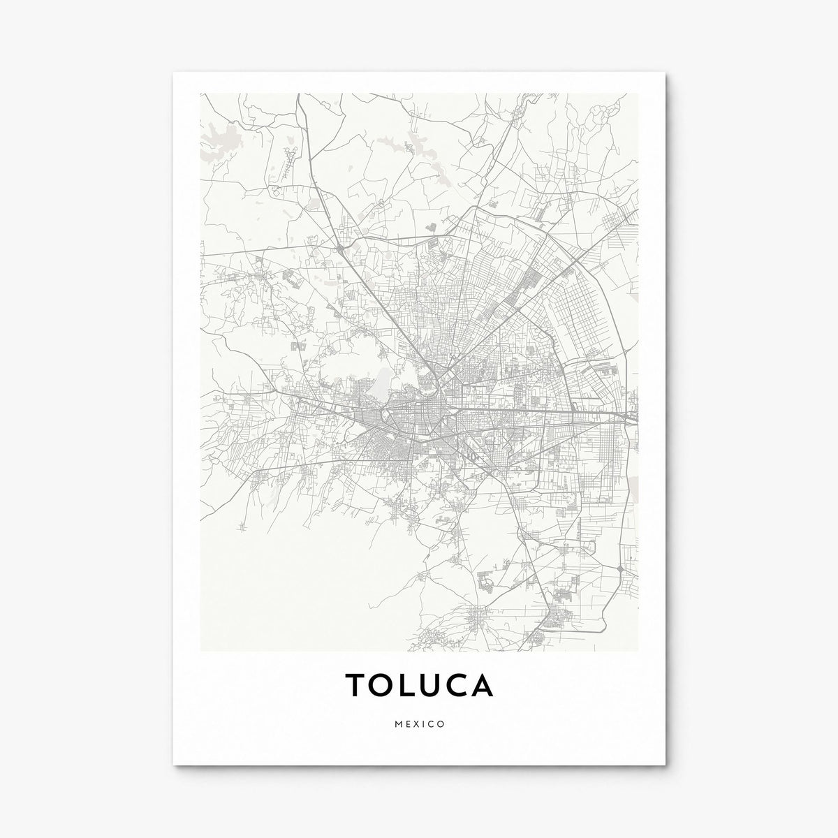 Toluca Map Poster, print only (unframed)