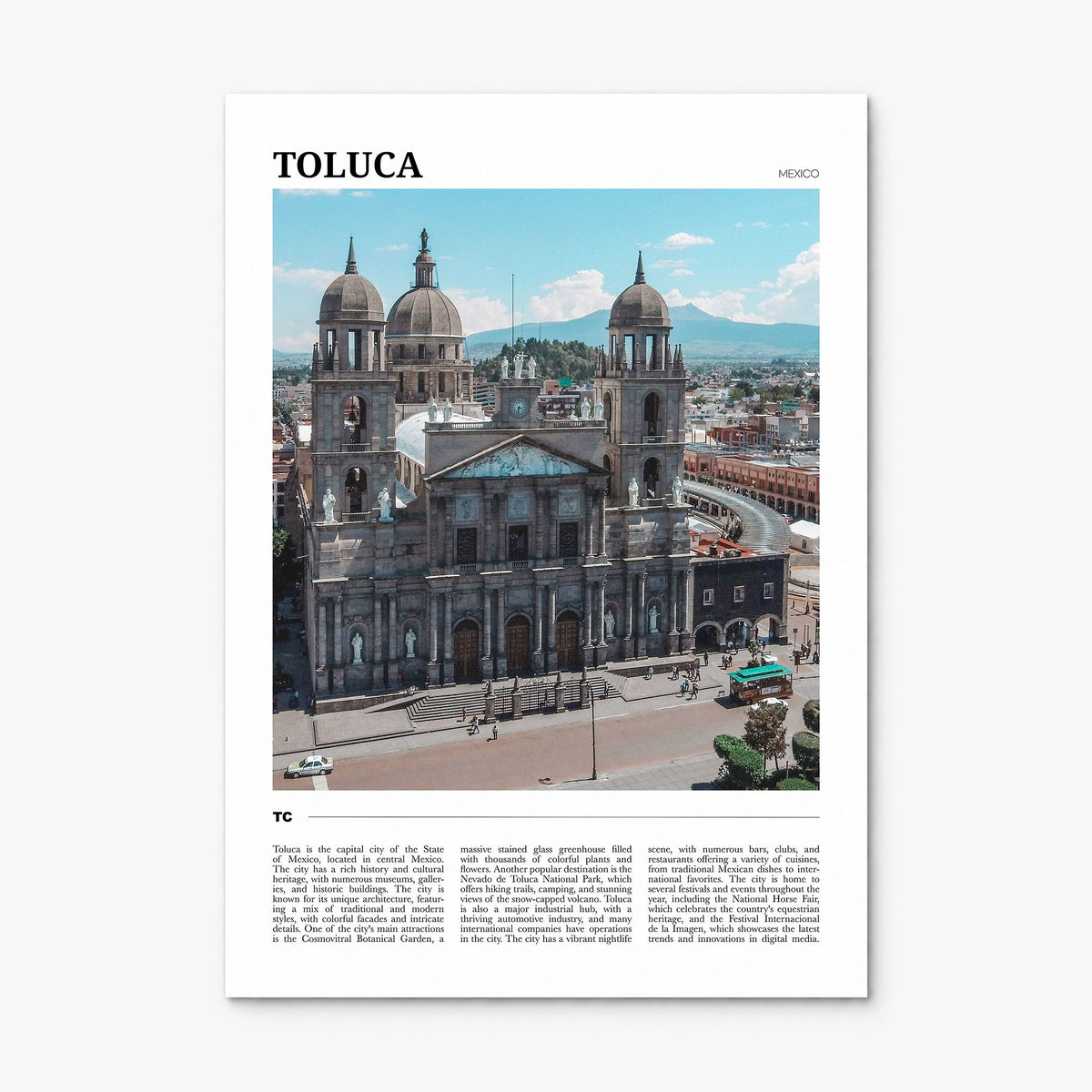 Toluca Travel Poster, print only (unframed)