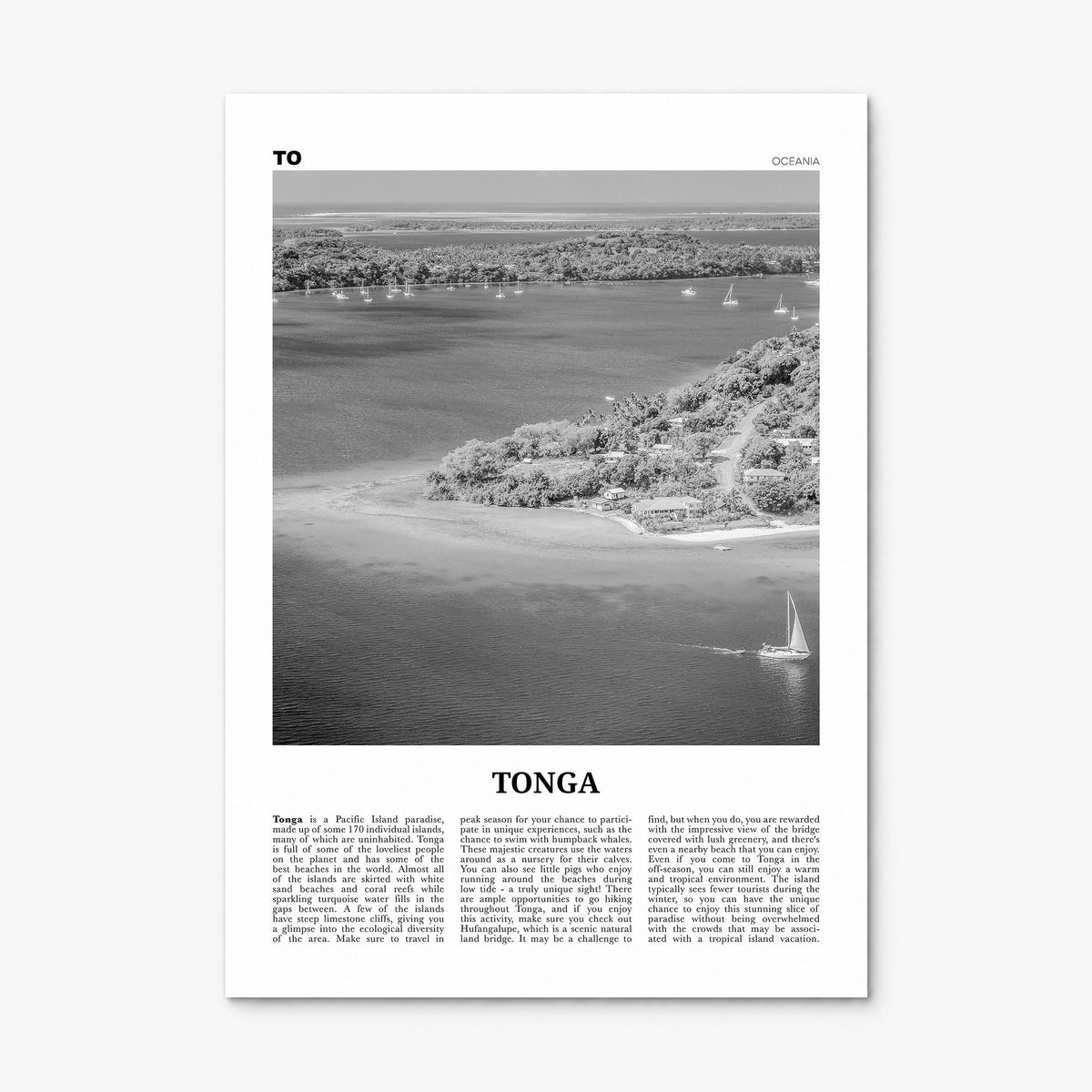 Tonga Newspaper Poster, print only (unframed)