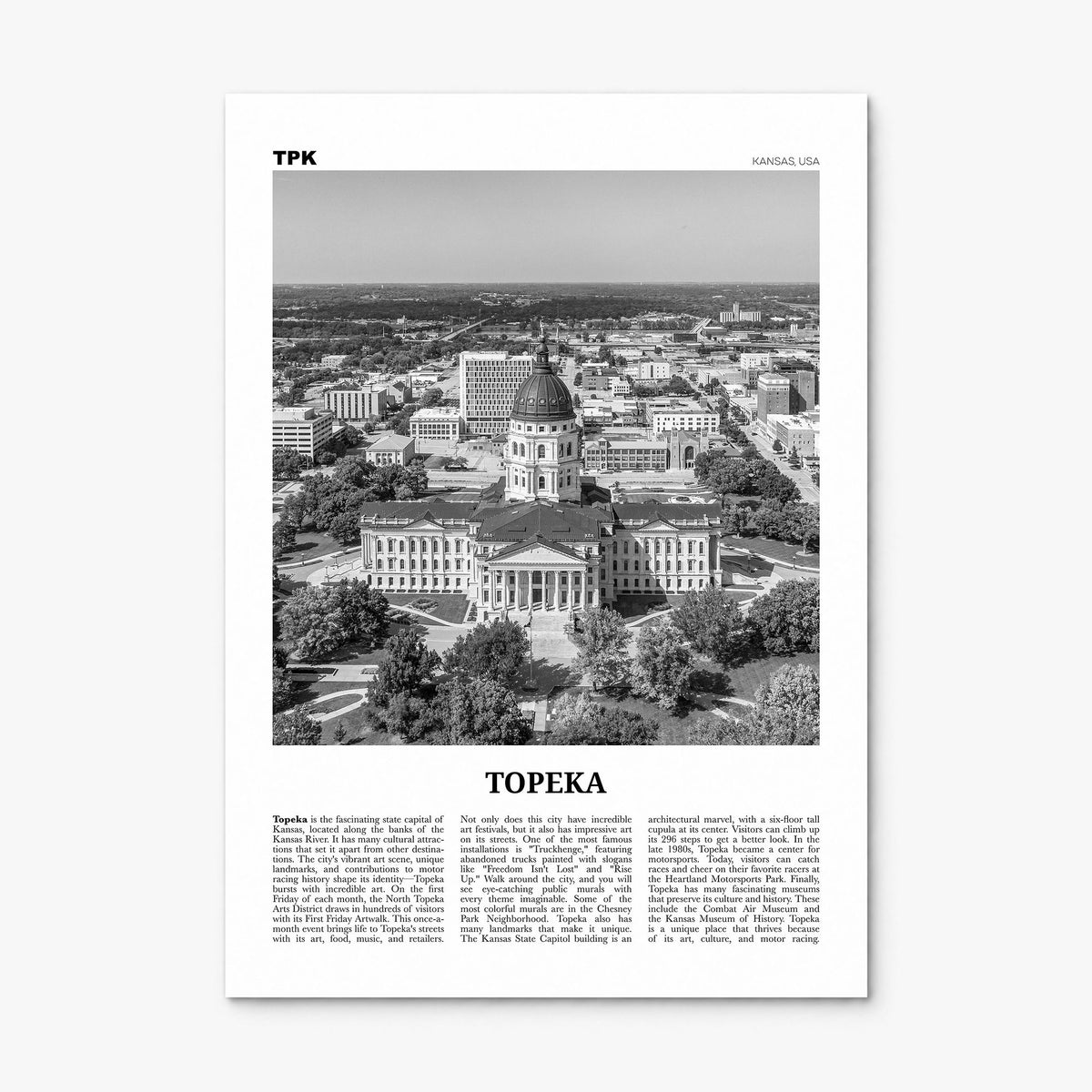 Topeka Newspaper Poster, print only (unframed)