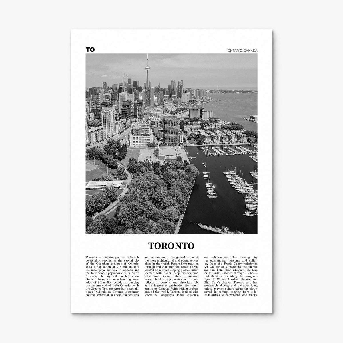 Toronto Newspaper No 2 Poster, print only (unframed)