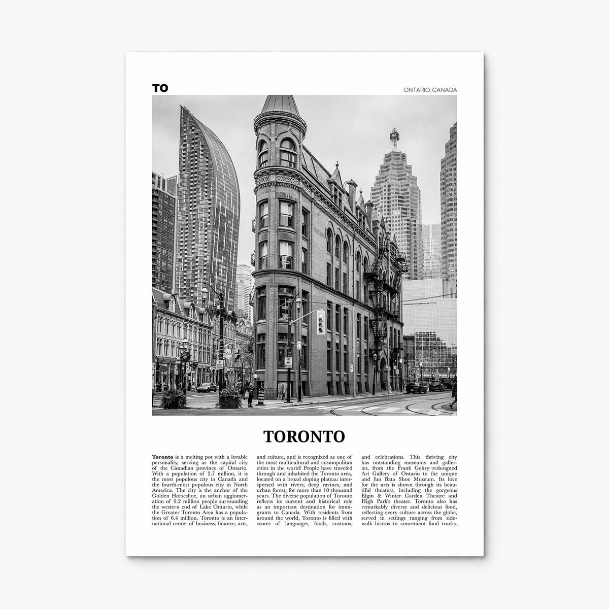Toronto Newspaper No 4 Poster, print only (unframed)