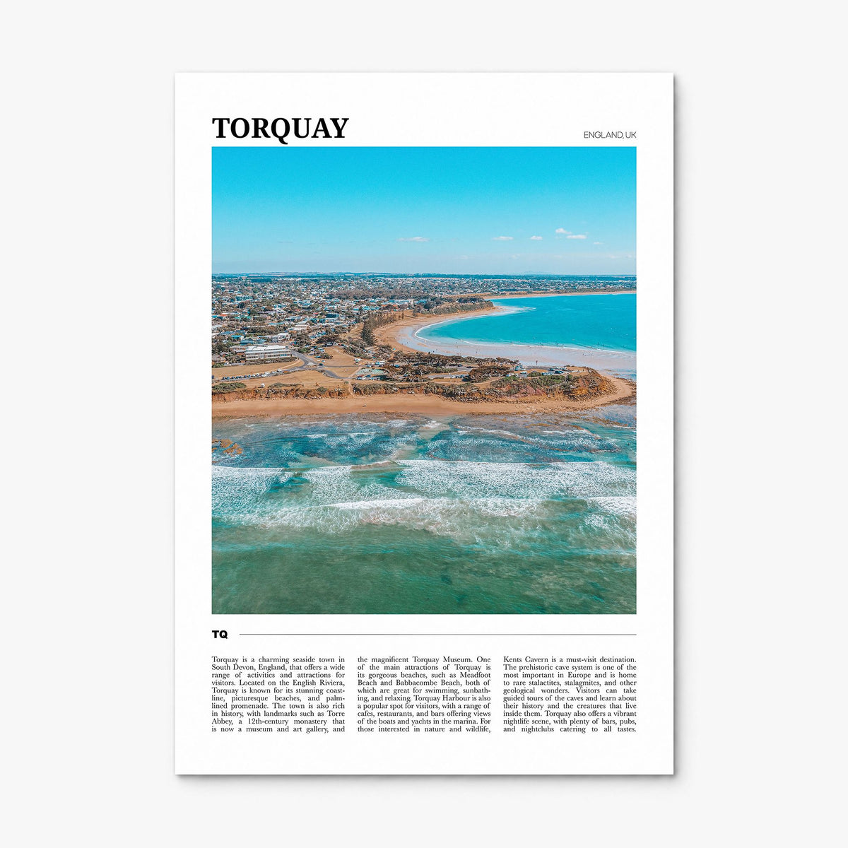 Torquay Travel Poster, print only (unframed)