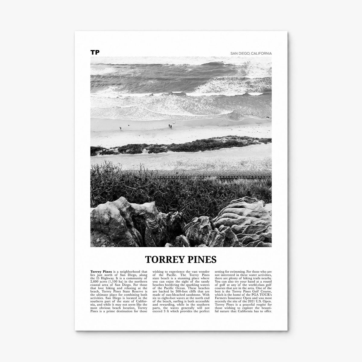 Torrey Pines Newspaper No 2 Poster, print only (unframed)
