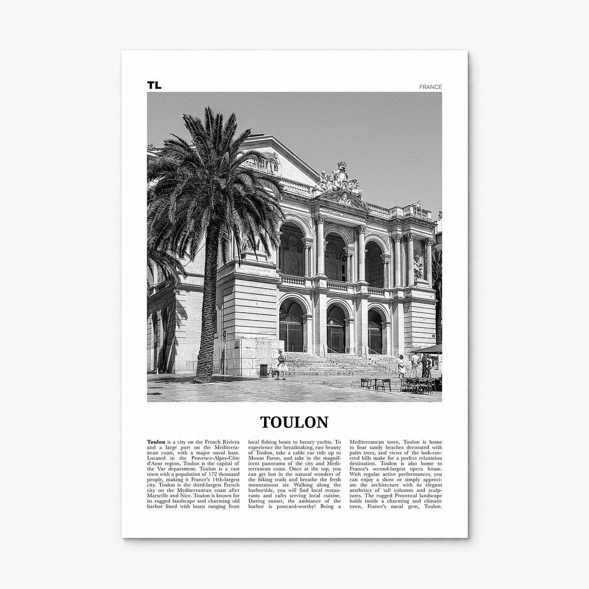 Toulon Newspaper Poster, print only (unframed)