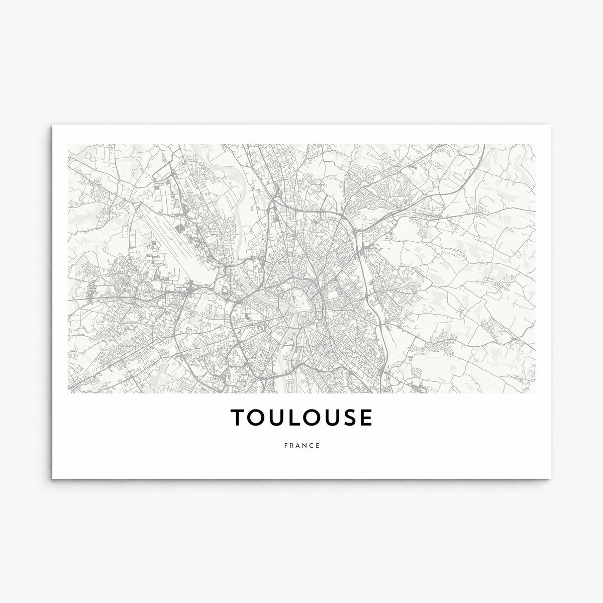 Toulouse Map Poster, print only (unframed)
