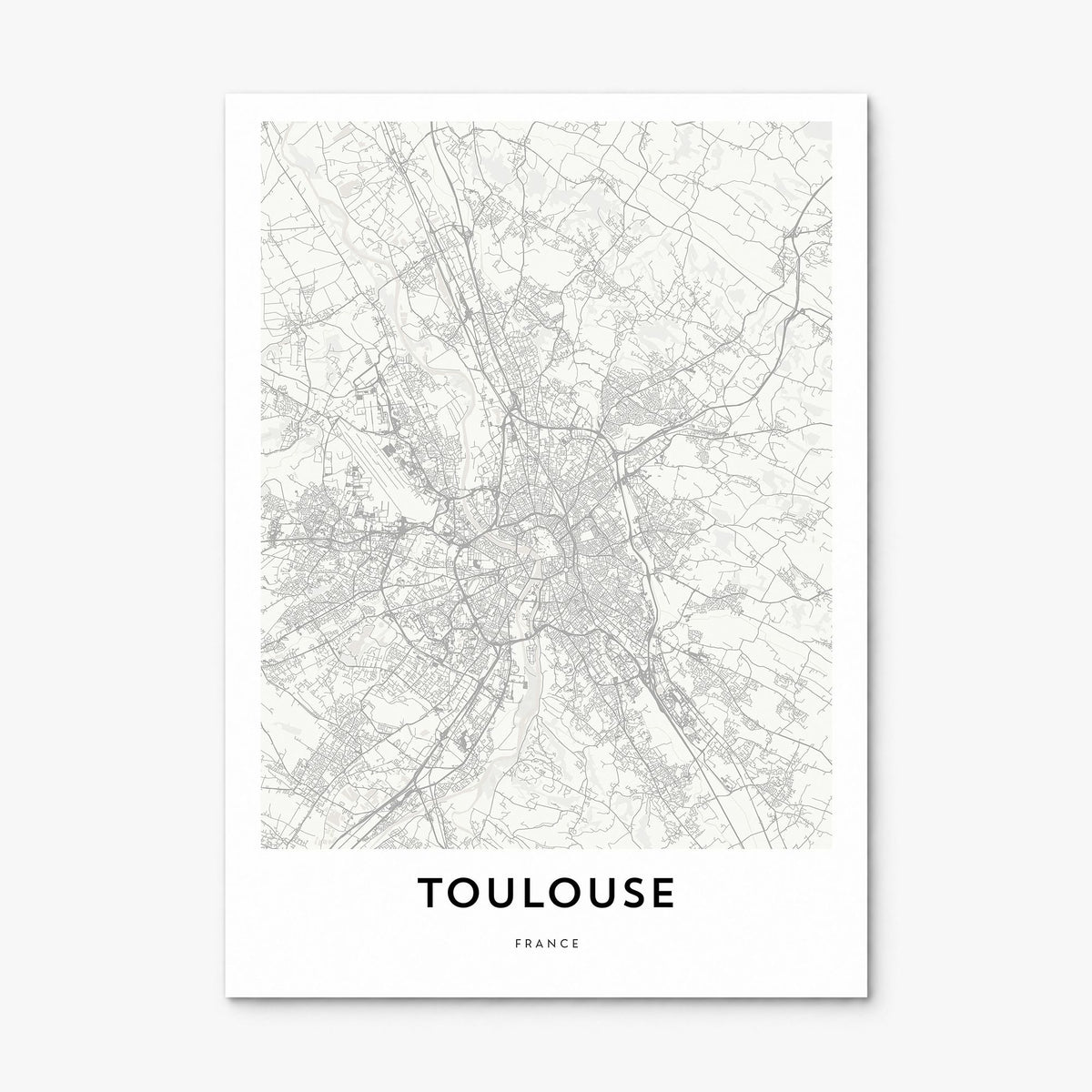 Toulouse Map Poster, print only (unframed)