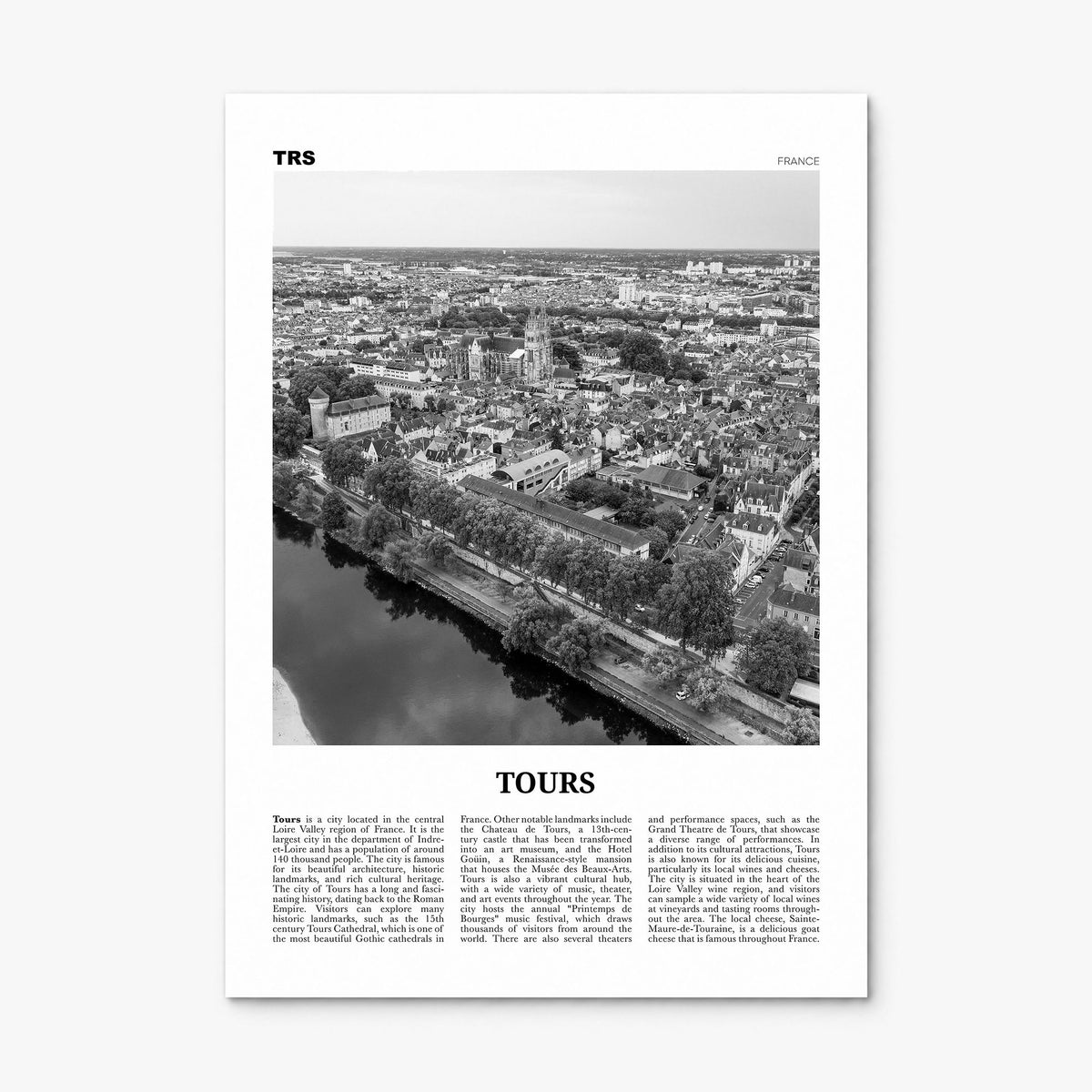 Tours Newspaper Poster, print only (unframed)