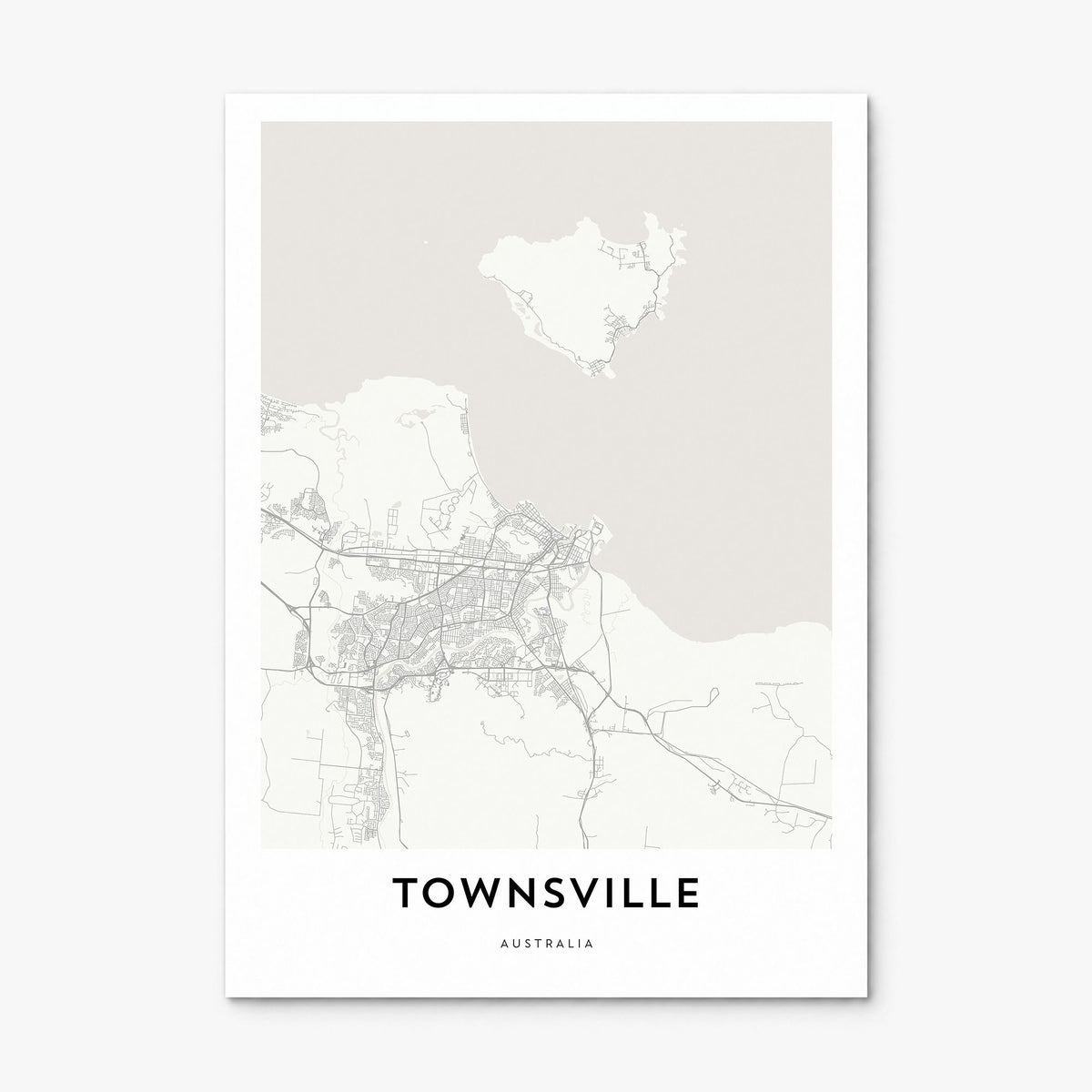 Townsville Map Poster, print only (unframed)