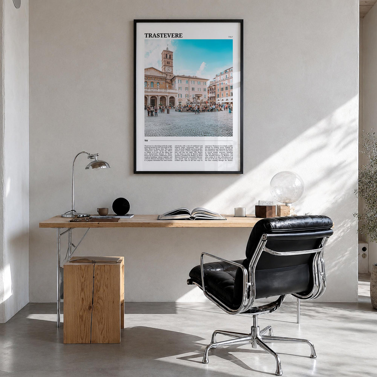 Trastevere Travel Poster