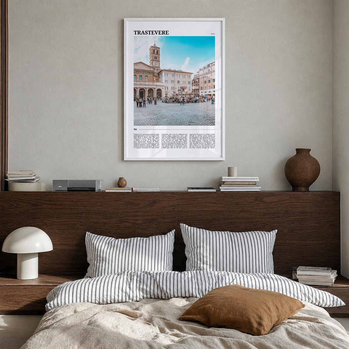 Trastevere Travel Poster