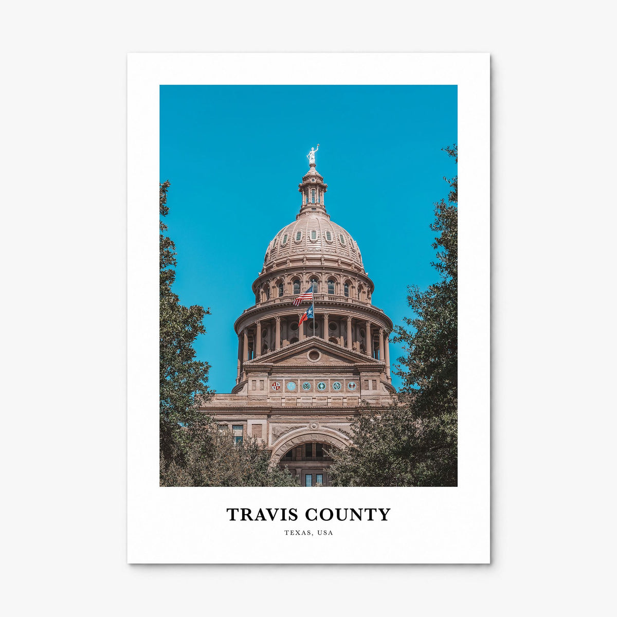 Travis County Classic Poster, print only (unframed)