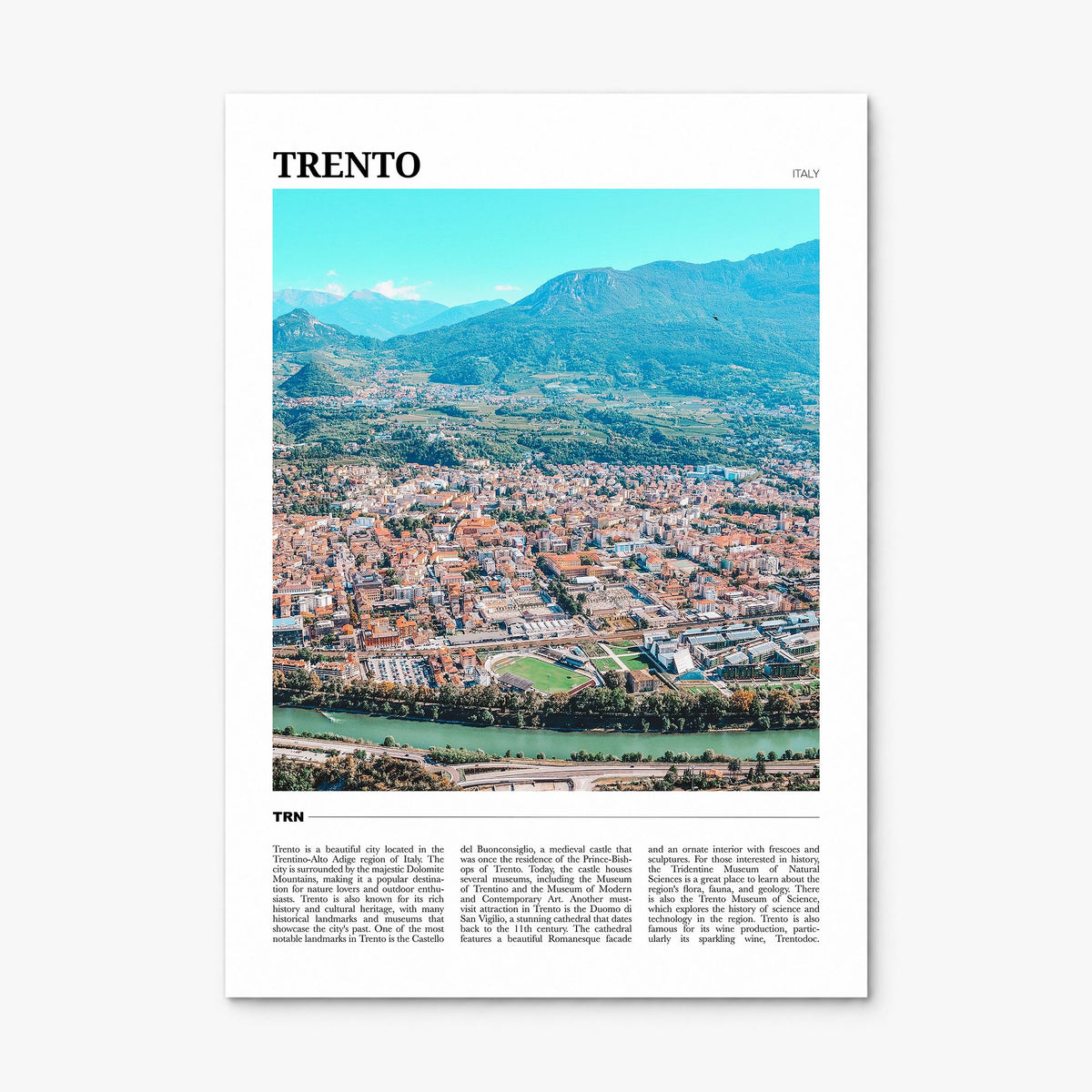 Trento Travel Poster, print only (unframed)