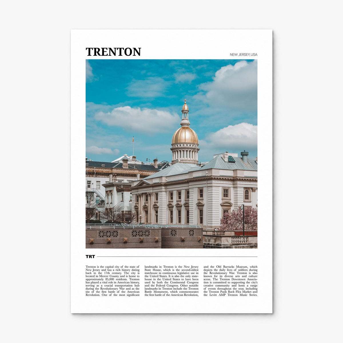 Trenton Travel Poster, print only (unframed)