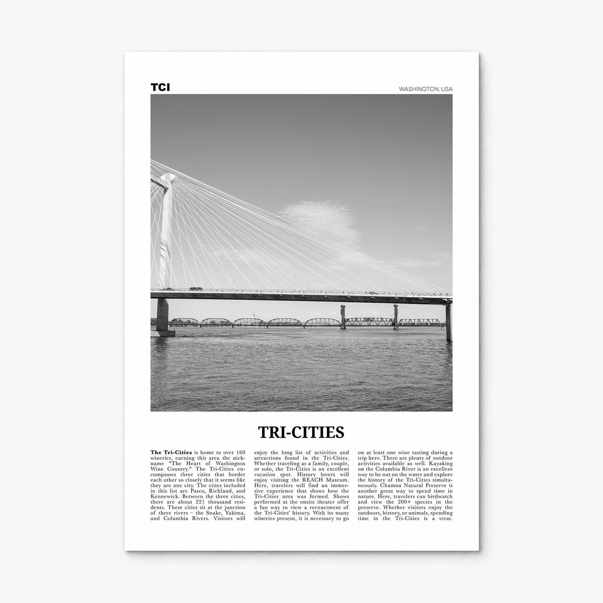 Tri-Cities Newspaper Poster, print only (unframed)