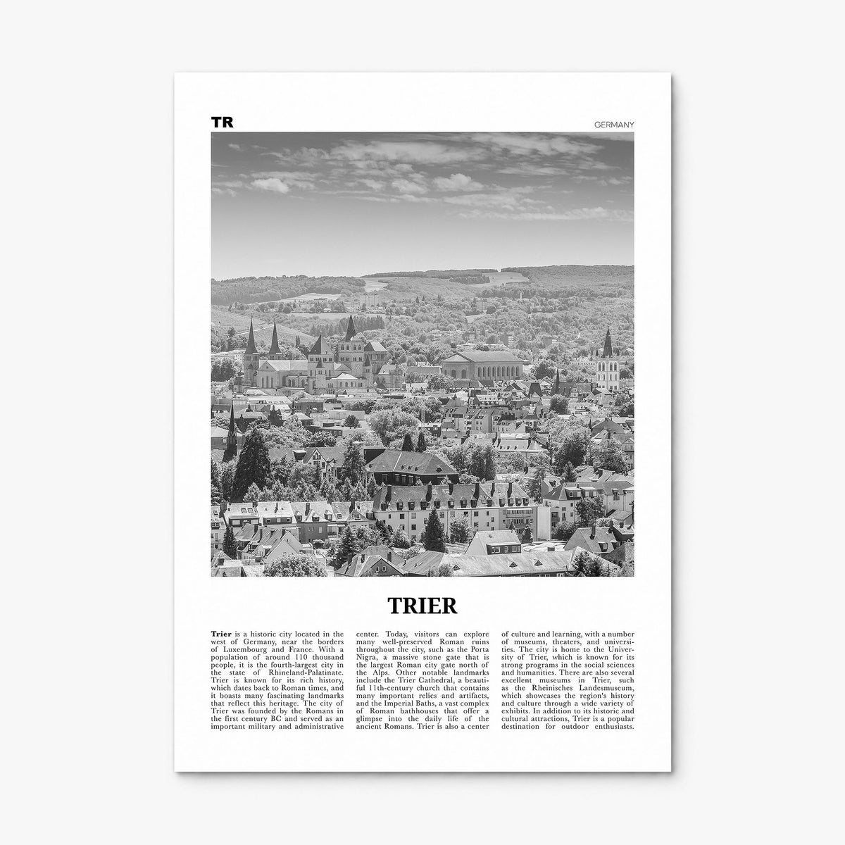 Trier Newspaper Poster, print only (unframed)