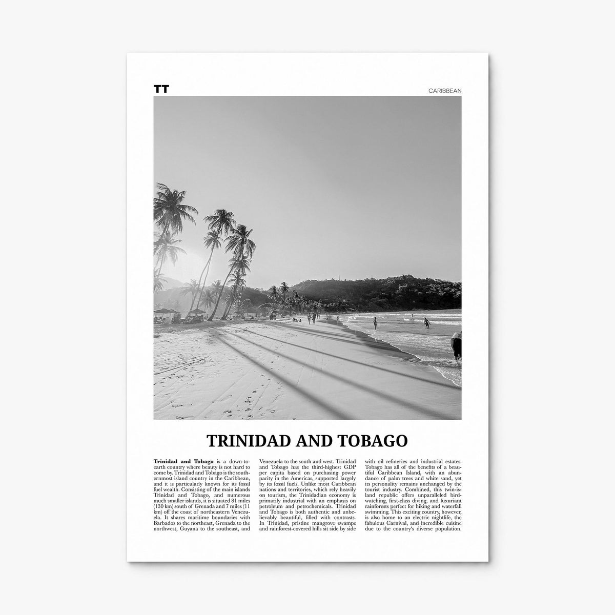 Trinidad and Tobago Newspaper No 1 Poster, print only (unframed)