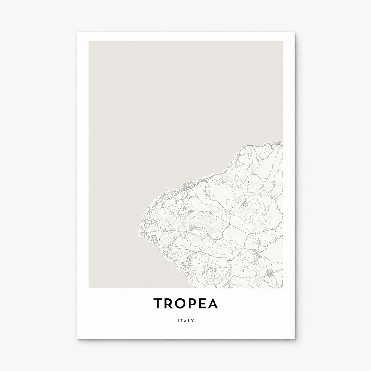 Tropea Map Poster, print only (unframed)