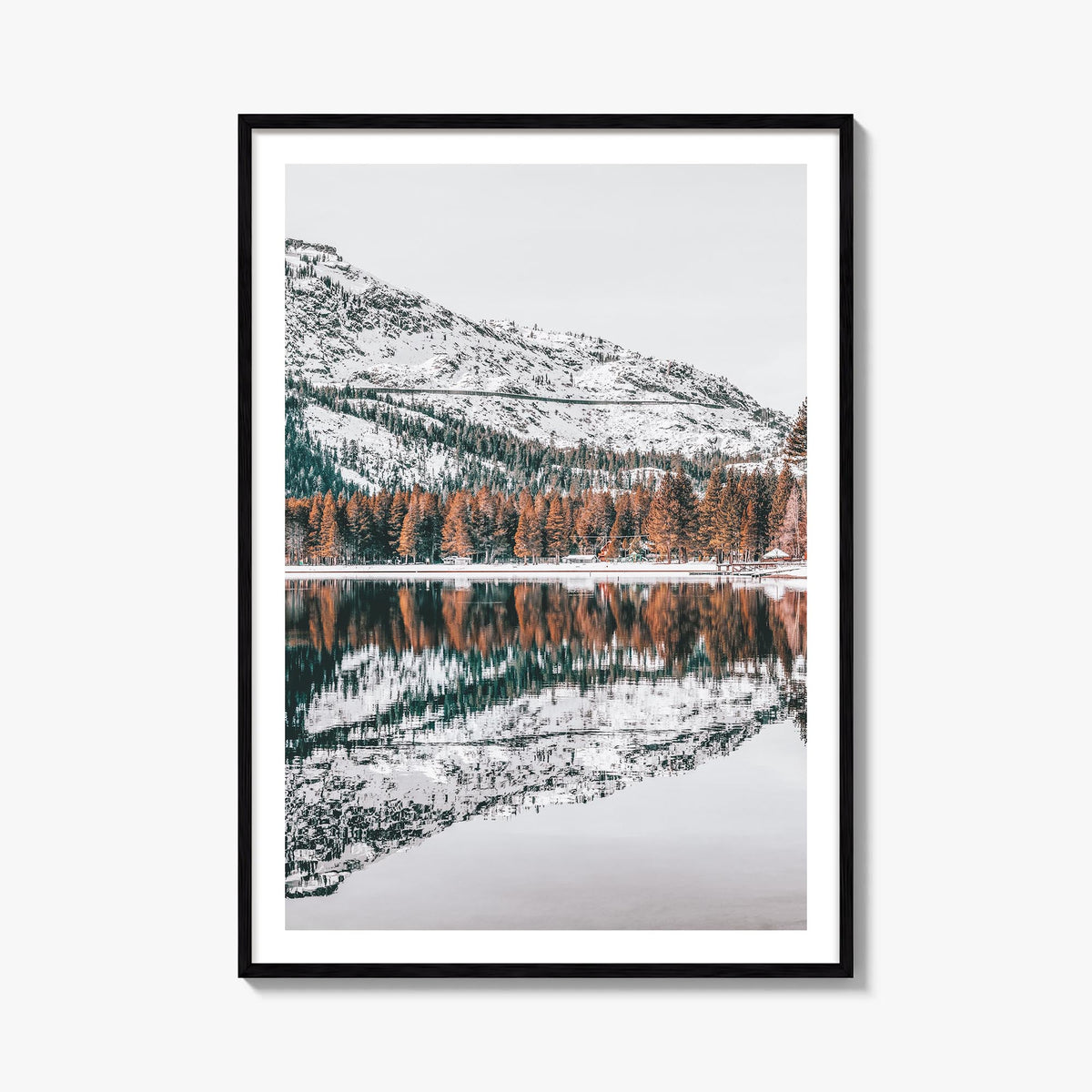 Truckee colorful photo poster of California, USA – vertical wall art, unframed print shown in interior mockup