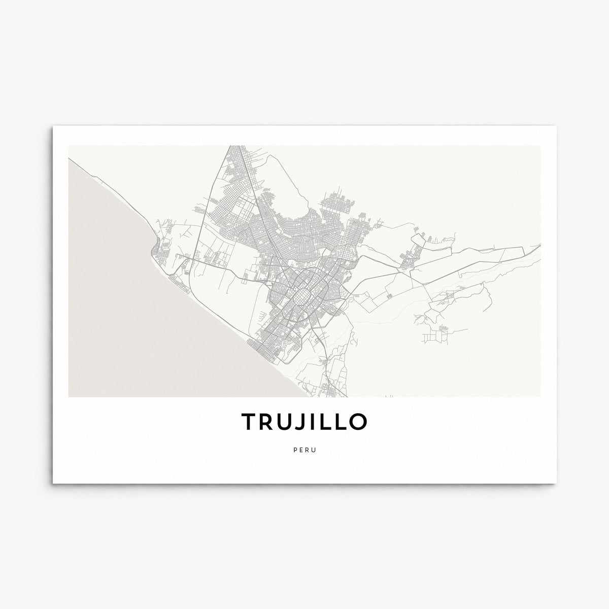Trujillo Map Poster, print only (unframed)