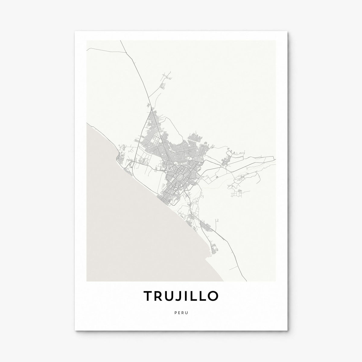 Trujillo Map Poster, print only (unframed)